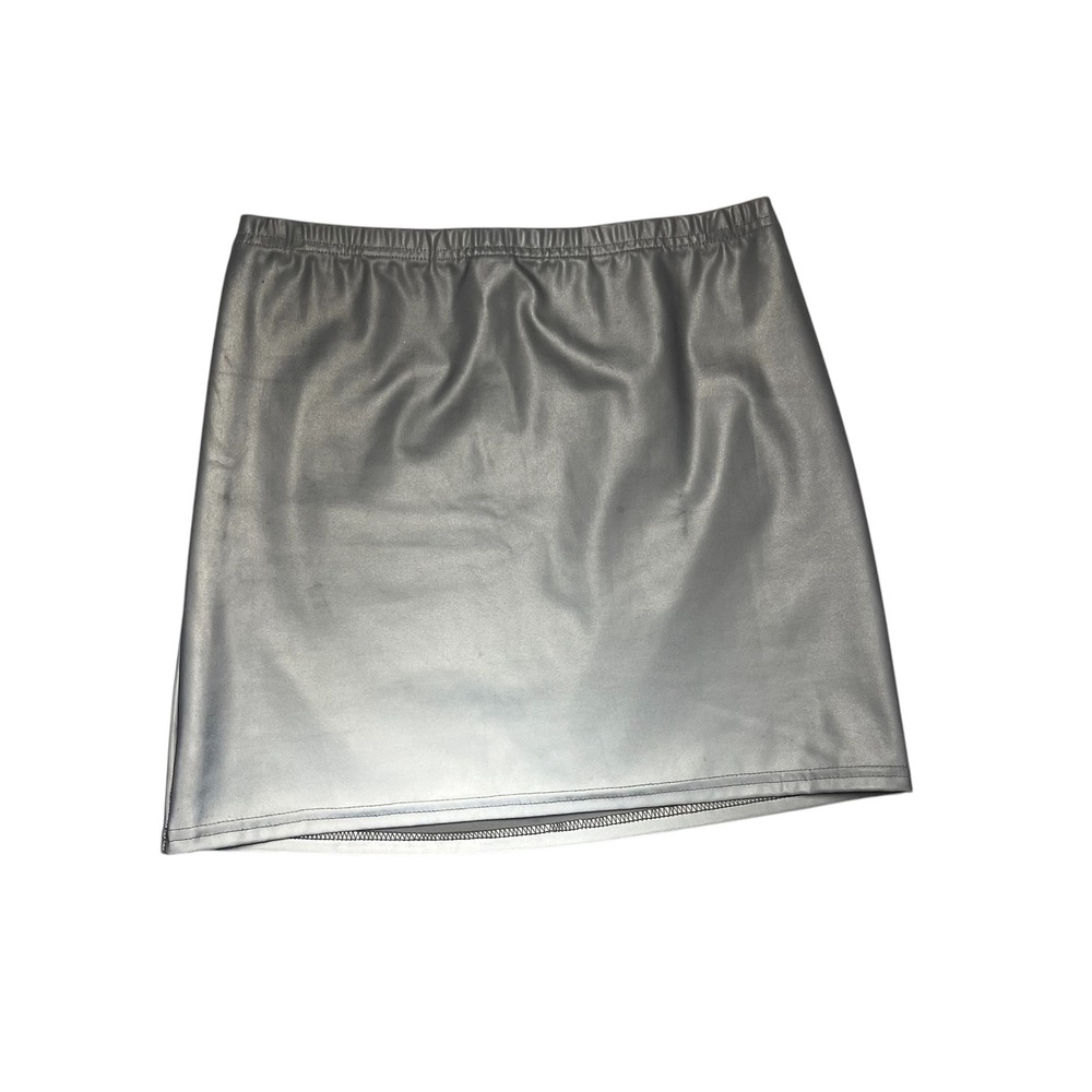 Club Exx Dolls Kill Silver Reflective Mini Skirt Rave Festival Size Small